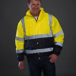 Hi-vis two-tone bomber jacket